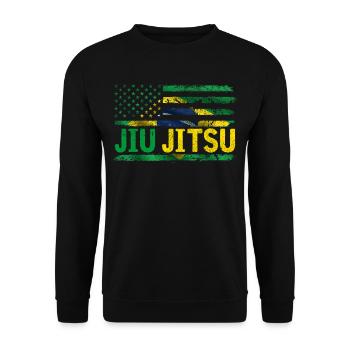 Jiu Jitsu Martial Arts Kung Fu & Karate Jiu Jitsu - Unisex Sweatshirt - black - Front - Alina (178cm) & Michal (187cm)