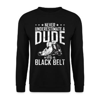 Jiu Jitsu Martial Arts Kung Fu & Karate Jiu Jitsu - Unisex Sweatshirt - black - Front - Alina (178cm) & Michal (187cm)