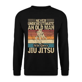 Jiu Jitsu Martial Arts Kung Fu & Karate Jiu Jitsu - Unisex Sweatshirt - black - Front - Alina (178cm) & Michal (187cm)