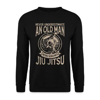 Jiu Jitsu Martial Arts Kung Fu & Karate Jiu Jitsu - Unisex Sweatshirt - black - Front - Alina (178cm) & Michal (187cm)