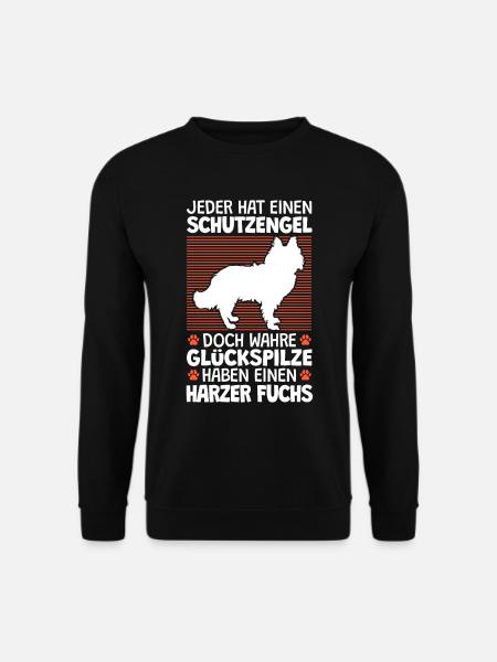 Harzer Fuchs ist mein Schutzengel Hütehund - Unisex Pullover - Schwarz