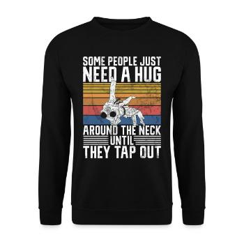 Jiu Jitsu Martial Arts Kung Fu & Karate Jiu Jitsu - Unisex Sweatshirt - black - Front - Alina (178cm) & Michal (187cm)
