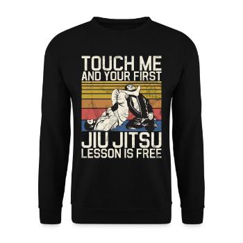 Jiu Jitsu Martial Arts Kung Fu & Karate Jiu Jitsu - Unisex Sweatshirt - black - Front - Alina (178cm) & Michal (187cm)