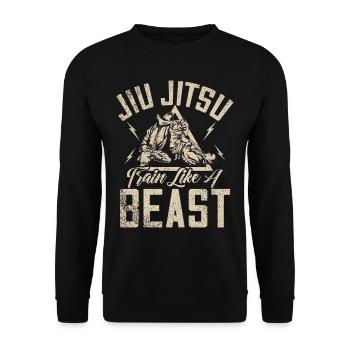 Jiu Jitsu Martial Arts Kung Fu & Karate Jiu Jitsu - Unisex Sweatshirt - black - Front - Alina (178cm) & Michal (187cm)