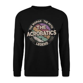 La légende des acrobaties Rétro Gymnastique Femmes Acrobaties - Sweat-shirt Unisexe - noir - Devant - Alina (178cm) & Michal (187cm)