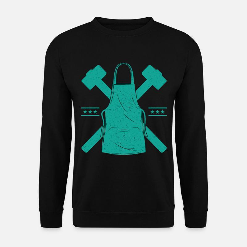 Blacksmith Apron & Hammer Smith Gift - Unisex Sweatshirt - black