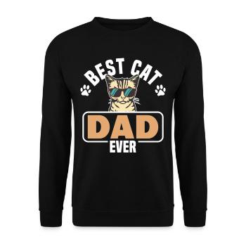 Best cat father ever - Unisex Sweatshirt - black - Front - Alina (178cm) & Michal (187cm)