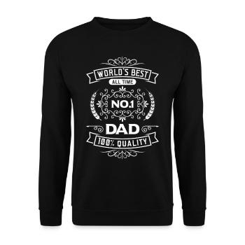 Der Beste Vater Der Welt - Unisex Pullover - Schwarz - Vorne - Alina (178cm) & Michal (187cm)
