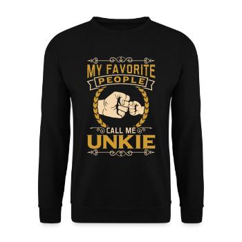 Messieurs et Unkie - Sweat-shirt Unisexe - noir - Devant - Alina (178cm) & Michal (187cm)