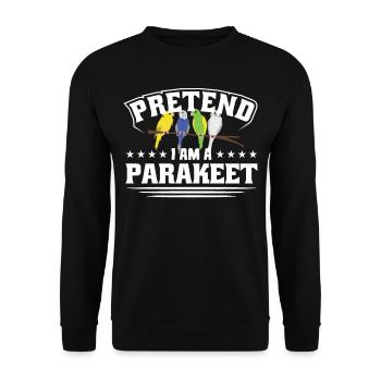 Parakeet Whisperer - Unisex Sweatshirt - black - Front - Alina (178cm) & Michal (187cm)