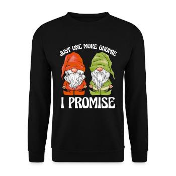 Gartenzwerge Gartenzwerge One More Gnome - Unisex Pullover - Schwarz - Vorne - Alina (178cm) & Michal (187cm)