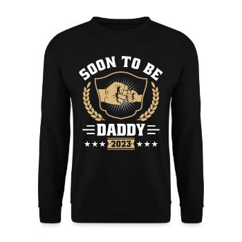 Bald Papa 2023 - Unisex Pullover - Schwarz - Vorne - Alina (178cm) & Michal (187cm)