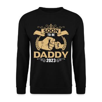 Bald Papa 2023 - Unisex Pullover - Schwarz - Vorne - Alina (178cm) & Michal (187cm)
