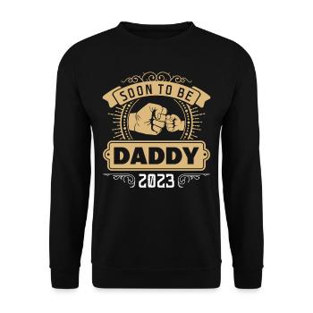 Bald Papa 2023 - Unisex Pullover - Schwarz - Vorne - Alina (178cm) & Michal (187cm)