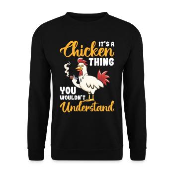 C’est un truc de poulet que vous n’avez pas - Sweat-shirt Unisexe - noir - Devant - Alina (178cm) & Michal (187cm)