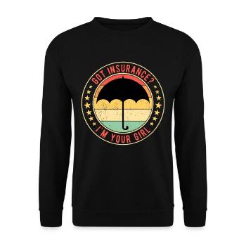 Insurance agent Insurance clerk - Unisex Sweatshirt - black - Front - Alina (178cm) & Michal (187cm)