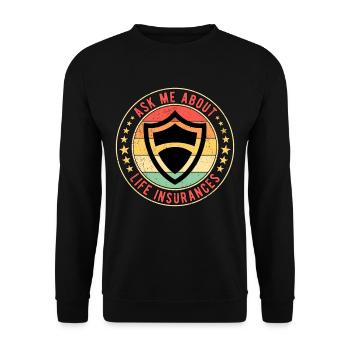Insurance agent Insurance salesman - Unisex Sweatshirt - black - Front - Alina (178cm) & Michal (187cm)