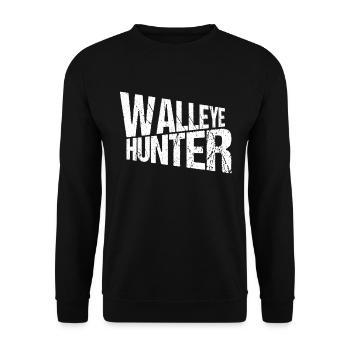 Walleye Hunter Angler Glasseye Bass Zander - Unisex Sweatshirt - black - Front - Alina (178cm) & Michal (187cm)