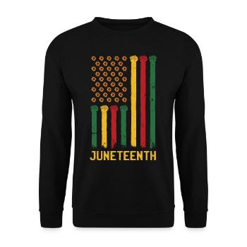 Juneteenth Freedom 19th June Black History Month - Unisex Sweatshirt - black - Front - Alina (178cm) & Michal (187cm)