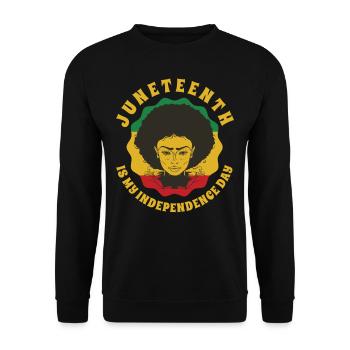 Juneteenth Freedom 19th June Black History Month - Unisex Sweatshirt - black - Front - Alina (178cm) & Michal (187cm)