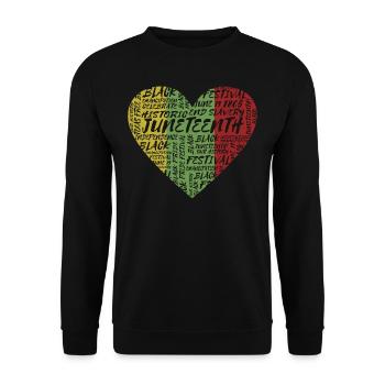 Juneteenth Freedom 19th June Black History Month - Unisex Sweatshirt - black - Front - Alina (178cm) & Michal (187cm)