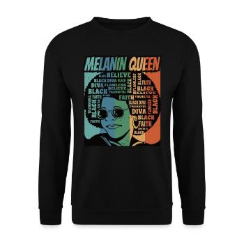 Juneteenth Freedom 19th June Black History Month - Unisex Sweatshirt - black - Front - Alina (178cm) & Michal (187cm)