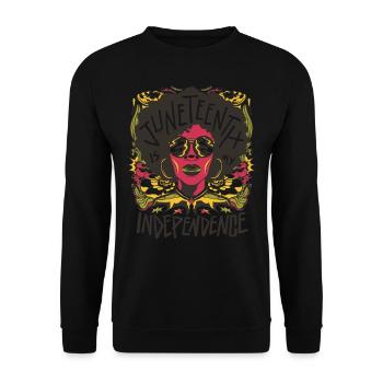 Juneteenth Freedom 19th June Black History Month - Unisex Sweatshirt - black - Front - Alina (178cm) & Michal (187cm)