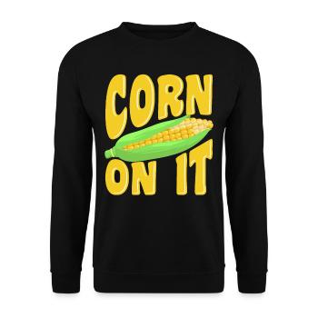 Corn on it - Unisex Sweatshirt - black - Front - Alina (178cm) & Michal (187cm)