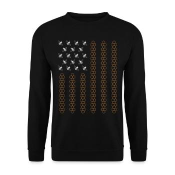 Beekeeper Flag - Unisex Pullover - Schwarz - Vorne - Alina (178cm) & Michal (187cm)