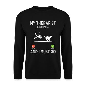 Dog owners - Dog owners - Dog lovers - Unisex Sweatshirt - black - Front - Alina (178cm) & Michal (187cm)