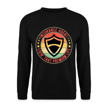 Insurance Salesman Insurance Agent - Unisex Sweatshirt - black - Front - Alina (178cm) & Michal (187cm)