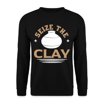 Seize the Clay - Unisex Sweatshirt - black - Front - Alina (178cm) & Michal (187cm)