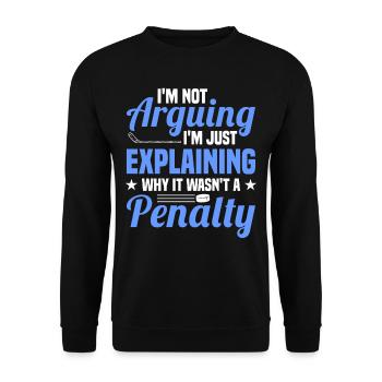 Je ne discute pas, je ne fais qu’expliquer pourquoi - Sweat-shirt Unisexe - noir - Devant - Alina (178cm) & Michal (187cm)