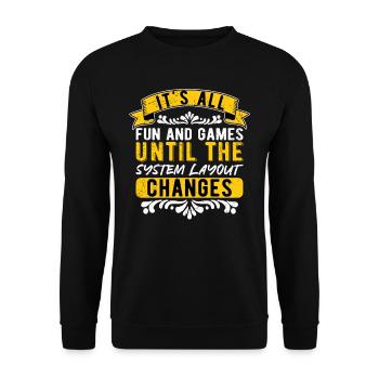Insurance Salesman Insurance - Unisex Sweatshirt - black - Front - Alina (178cm) & Michal (187cm)