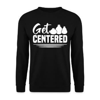 Se centrer - Sweat-shirt Unisexe - noir - Devant - Alina (178cm) & Michal (187cm)