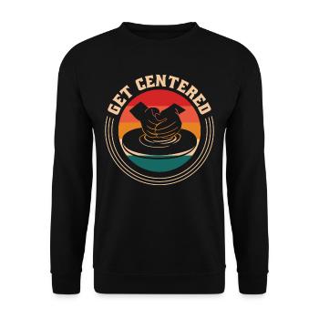 Se centrer - Sweat-shirt Unisexe - noir - Devant - Alina (178cm) & Michal (187cm)