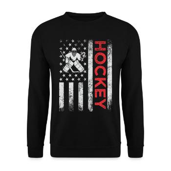Tais-toi et emmène-moi jouer au hockey - Sweat-shirt Unisexe - noir - Devant - Alina (178cm) & Michal (187cm)