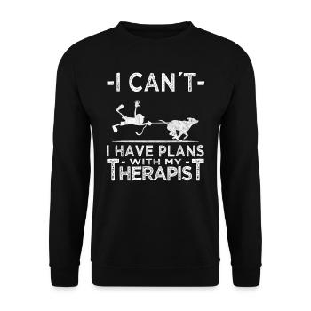 Have Plans With My Therapist - Dog Lovers - Unisex Sweatshirt - black - Front - Alina (178cm) & Michal (187cm)