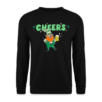 Prost. Fröhlichen St Patrick Tag! - Unisex Pullover - Schwarz - Vorne - Alina (178cm) & Michal (187cm)