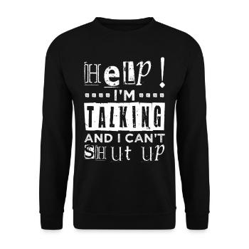 Aide Je parle et je ne peux pas me taire - Sweat-shirt Unisexe - noir - Devant - Alina (178cm) & Michal (187cm)