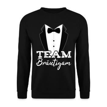 JGA T-Shirt Mann Junggesellenabschied Polterabend - Unisex Pullover - Schwarz - Vorne - Alina (178cm) & Michal (187cm)