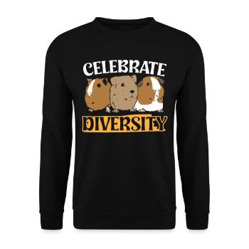 Celebrate Diversity - Unisex Sweatshirt - black - Front - Alina (178cm) & Michal (187cm)