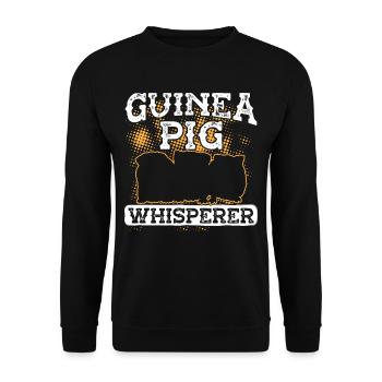 Guinea Pig Whisperer - Unisex Sweatshirt - black - Front - Alina (178cm) & Michal (187cm)