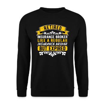 Insurance salesman retirement - Unisex Sweatshirt - black - Front - Alina (178cm) & Michal (187cm)