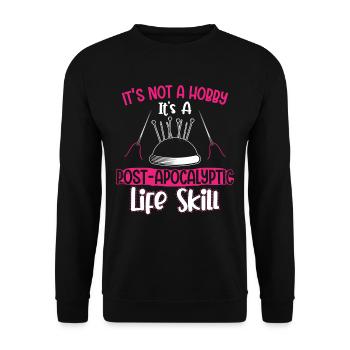 Ce n’est pas un passe-temps, c’est un post-apocalyptique - Sweat-shirt Unisexe - noir - Devant - Alina (178cm) & Michal (187cm)