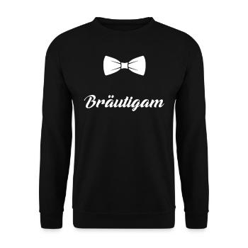 Polterabend Bräutigam T-Shirt Junggesellenabschied - Unisex Pullover - Schwarz - Vorne - Alina (178cm) & Michal (187cm)