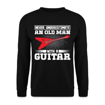 Never underestimate an old Man with a - Unisex Sweatshirt - black - Front - Alina (178cm) & Michal (187cm)