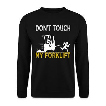 Don't touch my Forklift - Forklift driver - Unisex Sweatshirt - black - Front - Alina (178cm) & Michal (187cm)