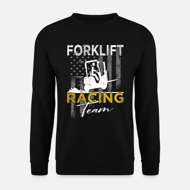 Forklift Racing Team - Staplerfahrer - Unisex Pullover - Schwarz