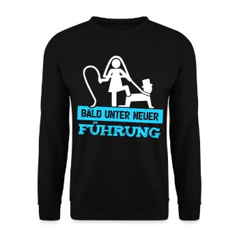 Männer JGA T-Shirt Bräutigam Junggesellenabschied - Unisex Pullover - Schwarz - Vorne - Alina (178cm) & Michal (187cm)